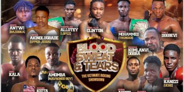 Don't miss "Blood, Sweat & Tears" at the Accra Sports Stadium courtesy Wisdom Boxing Promotions 