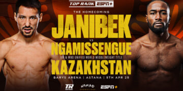 Unified World Champion Janibek Alimkhanuly To Defend WBO & IBF World Titles Against Anauel Ngamissengue