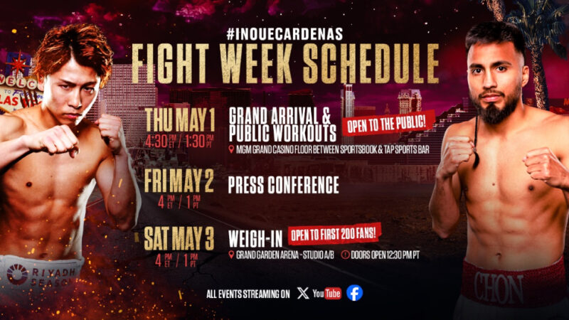 Naoya Inoue will defend his title against San Antonio native Ramon Cardenas