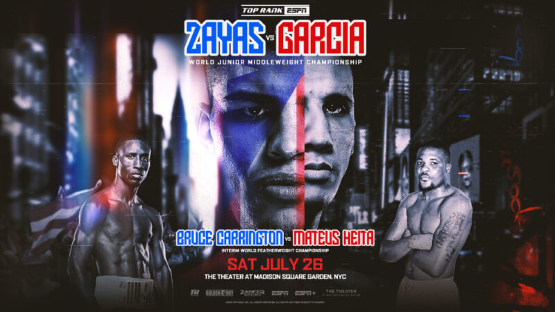Puerto Rican Star Xander Zayas to Battle Mexico’s Jorge Garcia for WBO crown
