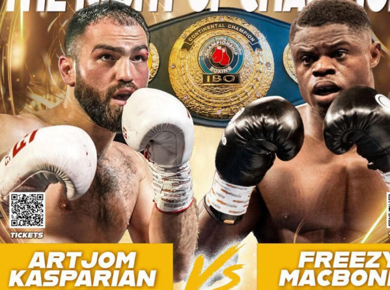 Freezy Macbones set to fight Artjom Kasparian for IBO and EBU belts