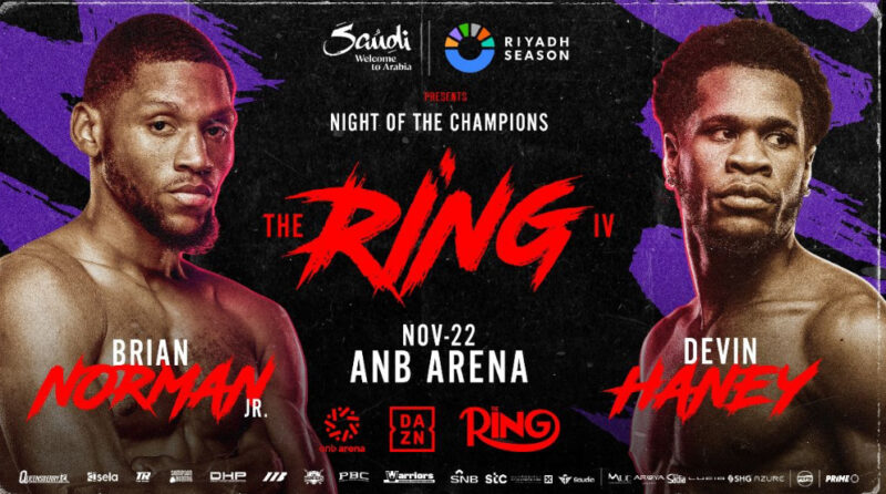 Norman is set to defend his WBO world title against Devin Haney