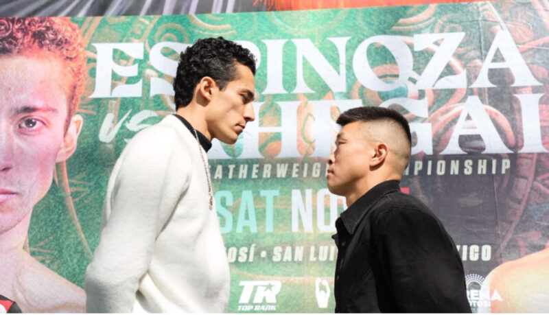 Rafael Espinoza is ready to defend his title against Arnold Khegai