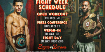 Xander Zayas vs. Abass Baraou Fight Week Events to Stream LIVE on Top Rank’s Social Media Channels