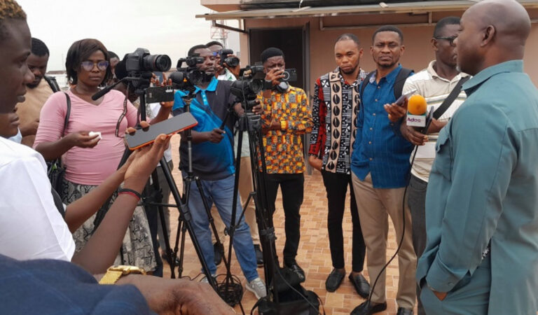 Ghana Boxing Authority (GBA) Presidential Aspirant Ivan Bruce-Cudjoe meets sporting press