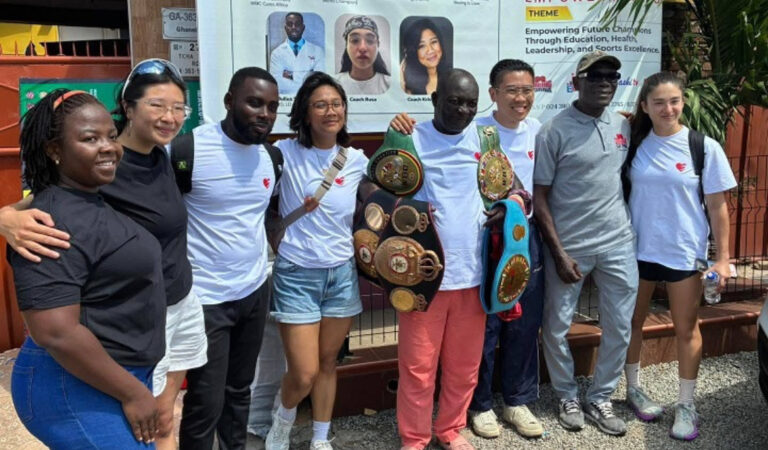 Nana Yaw Konadu Advises Young Sports People At Boxing Is Love Educational And Youth Empowerment Outreach 